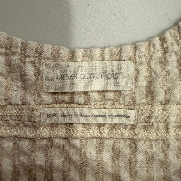 Tan/White Striped Urban Outfitters Mini Dress - Small - Picture 2 of 3